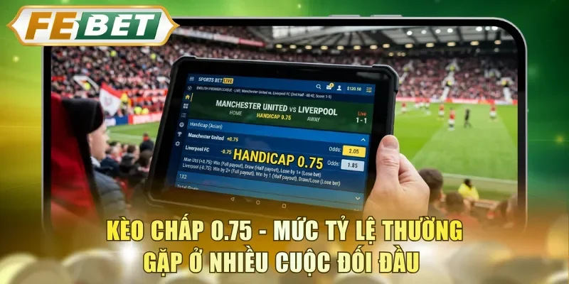 Kèo chấp 0.75 - Mức tỷ lệ thường gặp ở nhiều cuộc đối đầu 